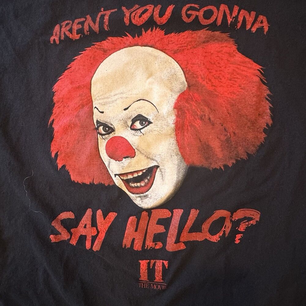 IT Pennywise Aren’t You Going To Say Hello T-Shirt; Size 2XL; Evil Clown